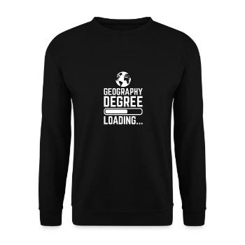 Geography Degree Loading - Unisex Sweatshirt - black - Front - Alina (178cm) & Michal (187cm)