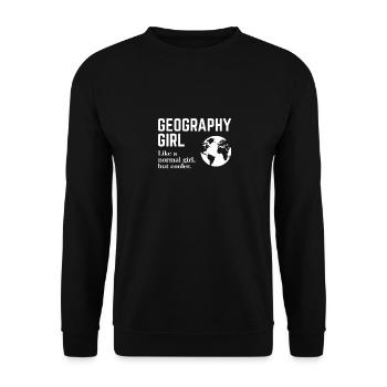 Geography Girl - Unisex Sweatshirt - black - Front - Alina (178cm) & Michal (187cm)