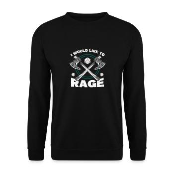 I Would Like To Rage Tabletop Barbarian Role - Unisex Pullover - Schwarz - Vorne - Alina (178cm) & Michal (187cm)