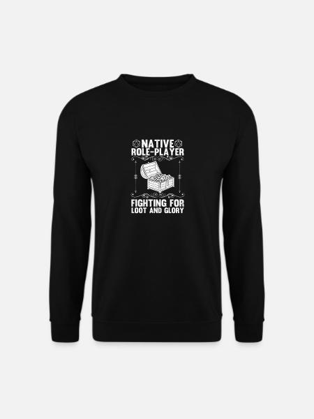 Native Role Player Loot RPG Gift TTRPG Funny - Unisex Pullover - Schwarz