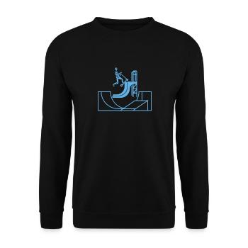 Freestyle Scoot 2 Street Skatepark - Unisex Sweatshirt - black - Front - Alina (178cm) & Michal (187cm)