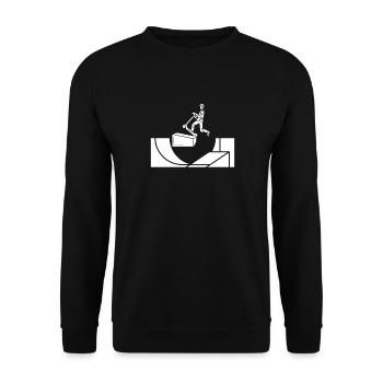 Freestyle Scoot 2 Street Skatepark - Unisex Sweatshirt - black - Front - Alina (178cm) & Michal (187cm)