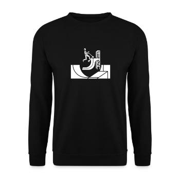 Freestyle Scoot 2 Street Skatepark - Unisex Sweatshirt - black - Front - Alina (178cm) & Michal (187cm)