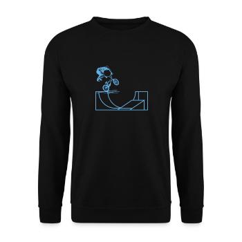 Vélo BMX Freestyle Skatepark - Sweat-shirt Unisexe - noir - Devant - Alina (178cm) & Michal (187cm)