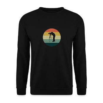 Cadeaux Vintage Caméra Cinéaste Caméraman - Sweat-shirt Unisexe - noir - Devant - Alina (178cm) & Michal (187cm)