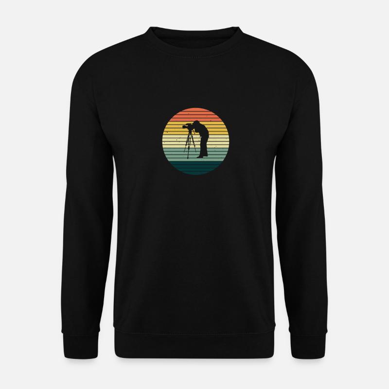 Kameramann Filmemacher Kamera Vintage Geschenk - Unisex Pullover - Schwarz