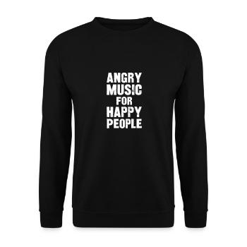 Musique en colère pour les gens heureux - Sweat-shirt Unisexe - noir - Devant - Alina (178cm) & Michal (187cm)