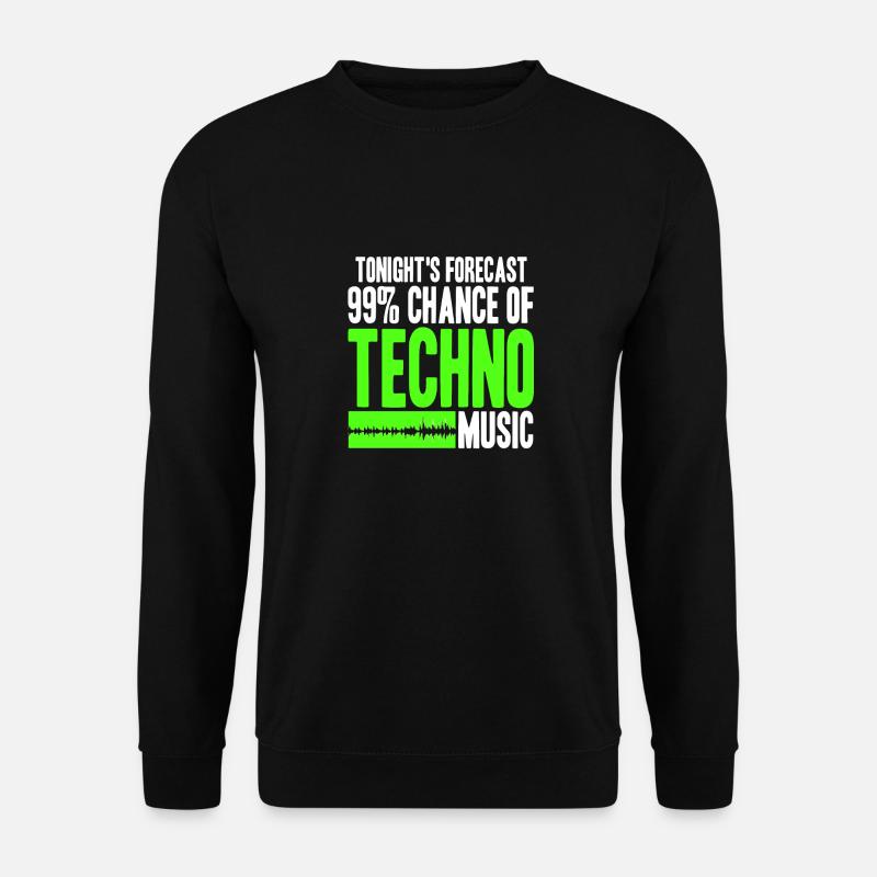 Live Techno heute Abend - Unisex Pullover - Schwarz