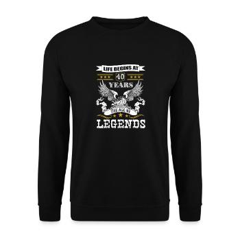 the Age of Legends 40 years - Sweat-shirt Unisexe - noir - Devant - Alina (178cm) & Michal (187cm)