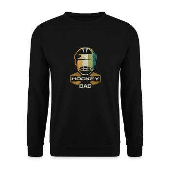 Hockey Dad Retro - Unisex Sweatshirt - black - Front - Alina (178cm) & Michal (187cm)