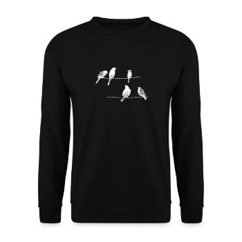 Birds bird - I like birds - Unisex Sweatshirt - black - Front - Alina (178cm) & Michal (187cm)