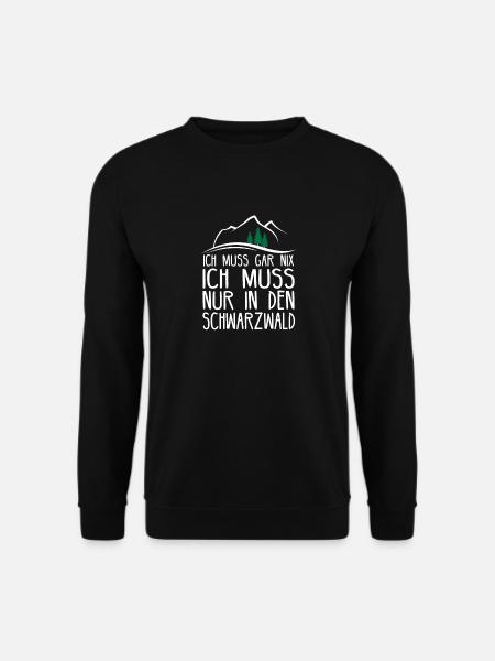 Schwarzwald Wandern Wald Geschenkidee - Unisex Pullover - Schwarz