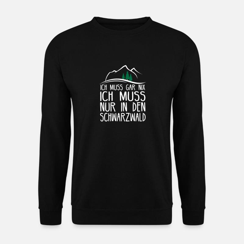 Schwarzwald Wandern Wald Geschenkidee - Unisex Pullover - Schwarz