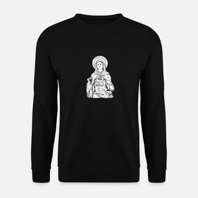 Heilige Jungfrau Maria Christliche Mutter Jesus - Unisex Pullover - Schwarz