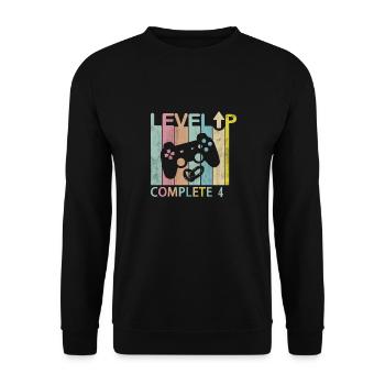 Level Up Complète 4 mariage Anniversary vidéo - Sweat-shirt Unisexe - noir - Devant - Alina (178cm) & Michal (187cm)