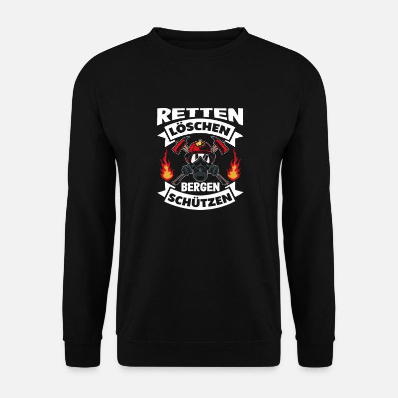 Feuerwehrmann Feuerwehr Leitspruch Motto Geschenk - Unisex Pullover - Schwarz
