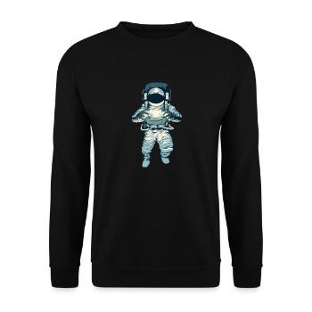 The Astronaut - Unisex Sweatshirt - black - Front - Alina (178cm) & Michal (187cm)