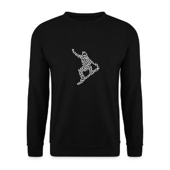 Snowboarder Snowboarding Snowboard Holiday Snowboard - Unisex Sweatshirt - black - Front - Alina (178cm) & Michal (187cm)