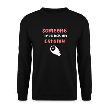 Jemand, den ich liebe, hat eine Ostomie - Unisex Pullover - Schwarz - Vorne - Alina (178cm) & Michal (187cm)