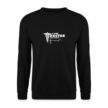 Médecin médecin médecine étudiant médecine chirurgien - Sweat-shirt Unisexe - noir - Devant - Alina (178cm) & Michal (187cm)