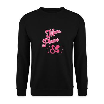 pacifier mom - Unisex Sweatshirt - black - Front - Alina (178cm) & Michal (187cm)