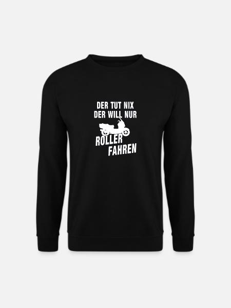 Motorroller Roller Rollerfahrer Geschenk - Unisex Pullover - Schwarz