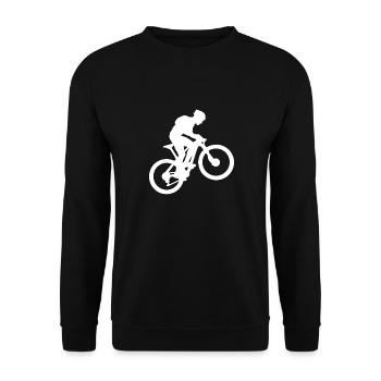 Fahrrad Mountainbike Biken - Unisex Pullover - Schwarz - Vorne - Alina (178cm) & Michal (187cm)