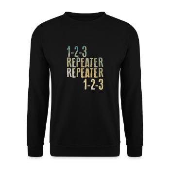 Repeater - Fugazi Lyrics - Unisex Sweatshirt - black - Front - Alina (178cm) & Michal (187cm)