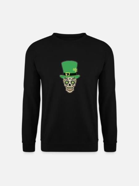 Crâne de sucre de la Saint-Patrick Calavera - Sweat-shirt Unisexe - noir