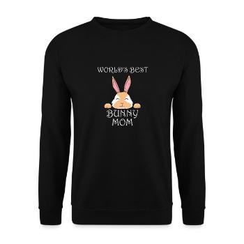 Lapin mignon maman lapin - Sweat-shirt Unisexe - noir - Devant - Alina (178cm) & Michal (187cm)