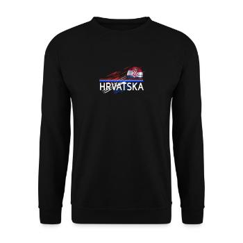Hrvatska - Unisex Pullover - Schwarz - Vorne - Alina (178cm) & Michal (187cm)