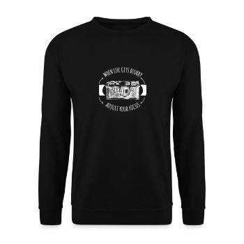 Photography Kamera - Unisex Pullover - Schwarz - Vorne - Alina (178cm) & Michal (187cm)
