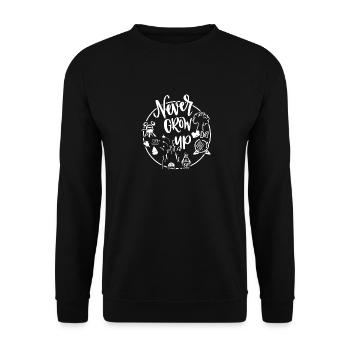 Kindheit Kinderfilm Kinderserie - Unisex Pullover - Schwarz - Vorne - Alina (178cm) & Michal (187cm)