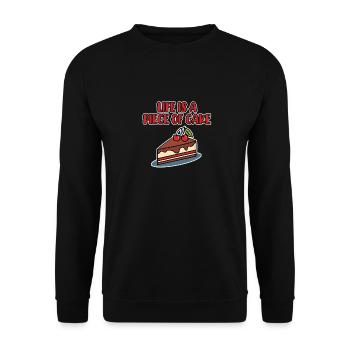 gâteau - Sweat-shirt Unisexe - noir - Devant - Alina (178cm) & Michal (187cm)