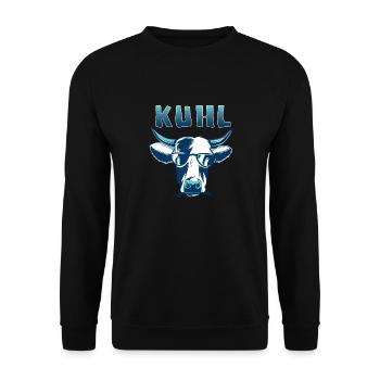 Coole Kühe - Unisex Pullover - Schwarz - Vorne - Alina (178cm) & Michal (187cm)