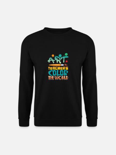 Kunst Lehrer verleihen der Welt farbe - Unisex Pullover - Schwarz