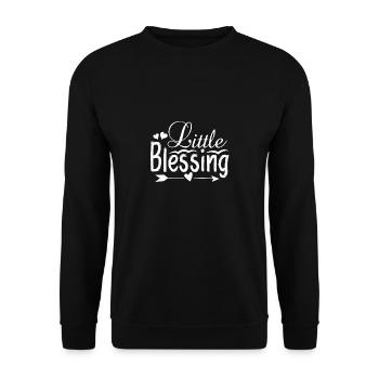 Cadeau de naissance de bébé enceinte de grossesse - Sweat-shirt Unisexe - noir - Devant - Alina (178cm) & Michal (187cm)