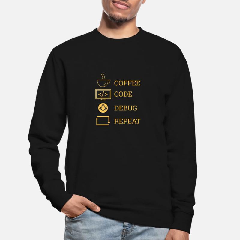 "Coffee Code Debug Repeat" | Programmierer Unisex Pullover