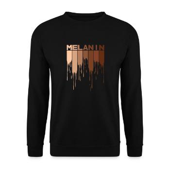 L'histoire du Mois noir de la mélanine Antiracisme - Sweat-shirt Unisexe - noir - Devant - Alina (178cm) & Michal (187cm)