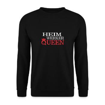 Heimwerker Queen - Unisex Pullover - Schwarz - Vorne - Alina (178cm) & Michal (187cm)