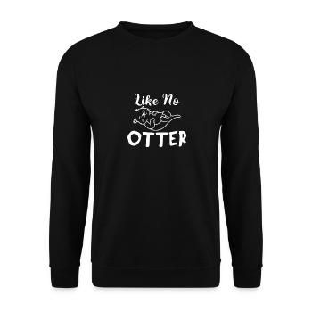 Like No Otter - Unisex Pullover - Schwarz - Vorne - Alina (178cm) & Michal (187cm)