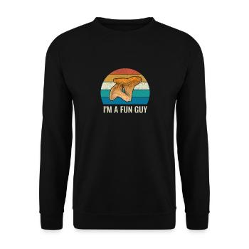 Chanterelle Wild Mushroom Forager - I'm a FUN GUY - Sweat-shirt Unisexe - noir - Devant - Alina (178cm) & Michal (187cm)