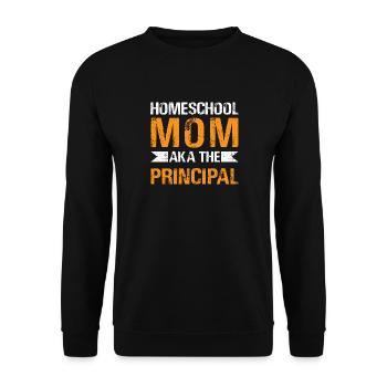 Funny Homeschool Mom Aka The Principal - Unisex Sweatshirt - black - Front - Alina (178cm) & Michal (187cm)