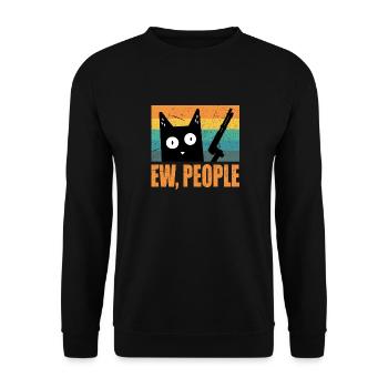 ew people funny cat - Unisex Sweatshirt - black - Front - Alina (178cm) & Michal (187cm)