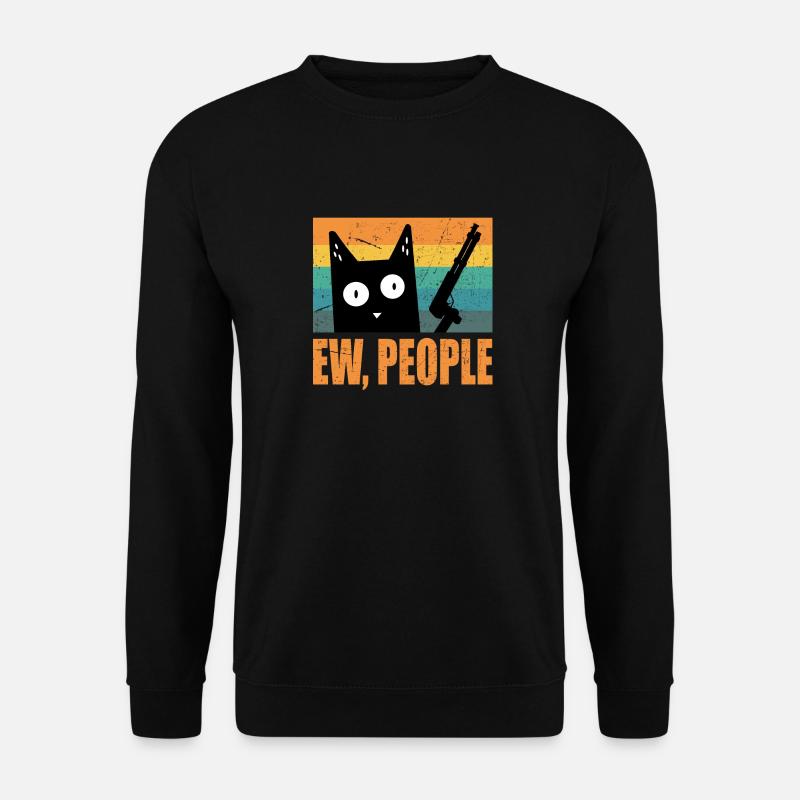 ew people funny cat - Sweat-shirt Unisexe - noir