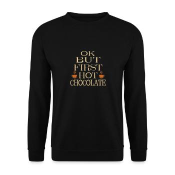 Hot chocolate - Unisex Pullover - Schwarz - Vorne - Alina (178cm) & Michal (187cm)