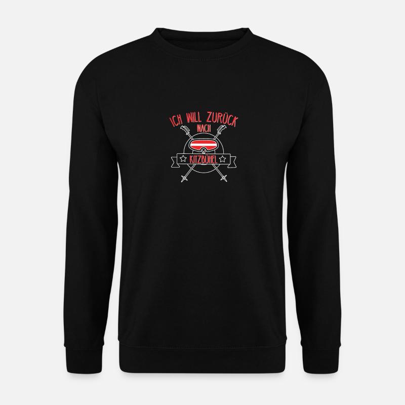 Idée cadeau ski Kitzbühel Autriche - Sweat-shirt Unisexe - noir