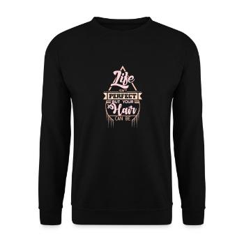 Coiffeur disant - Sweat-shirt Unisexe - noir - Devant - Alina (178cm) & Michal (187cm)