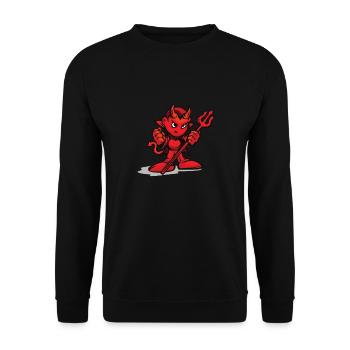 Le petit diable rouge - Sweat-shirt Unisexe - noir - Devant - Alina (178cm) & Michal (187cm)