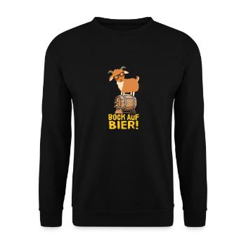 Bock auf Bier - Unisex Pullover - Schwarz - Vorne - Alina (178cm) & Michal (187cm)